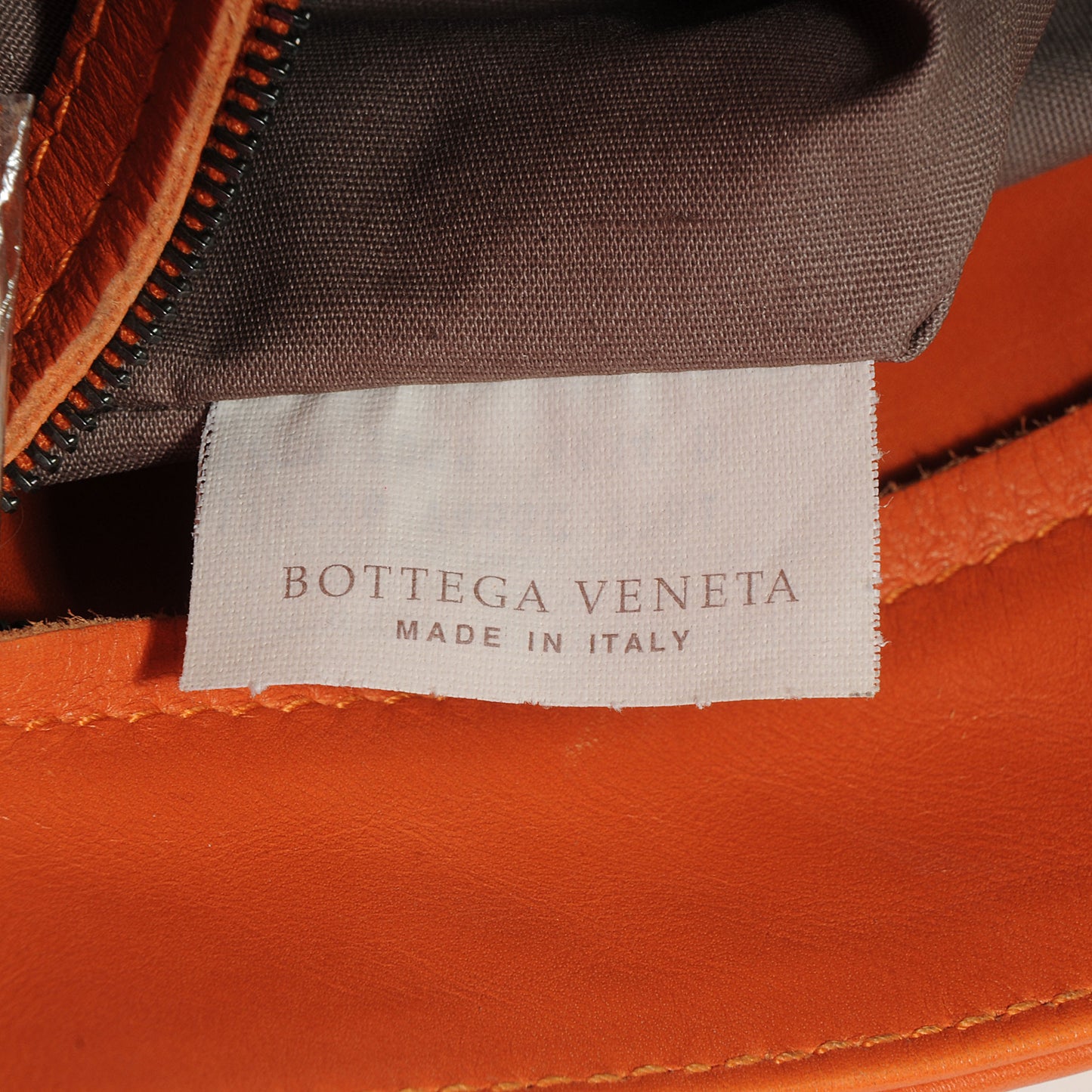 Nappa Intrecciato Small Pocket VN Messenger Bag Orange