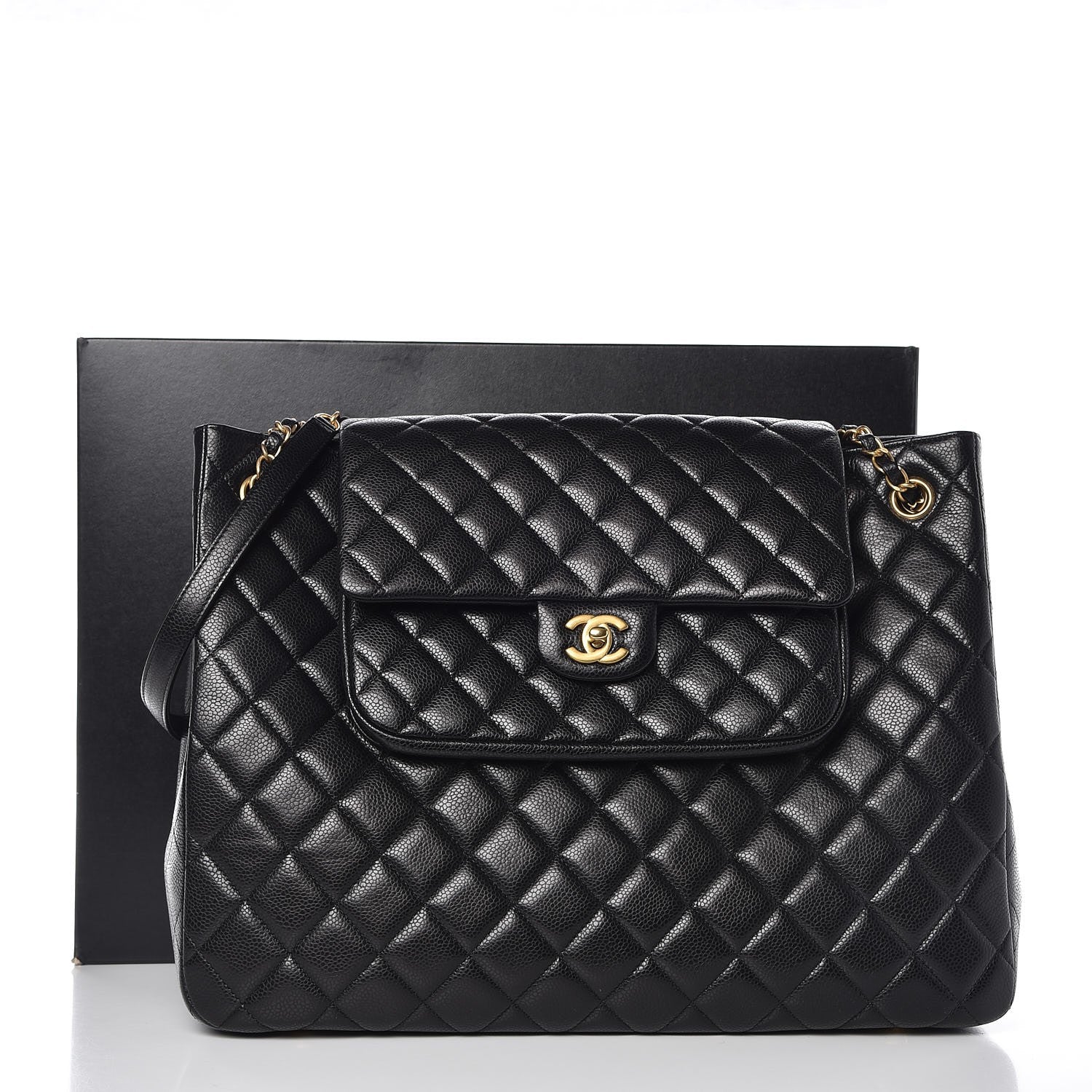 Chanel Caviar Quilted Flap Tote Black 8 of 8