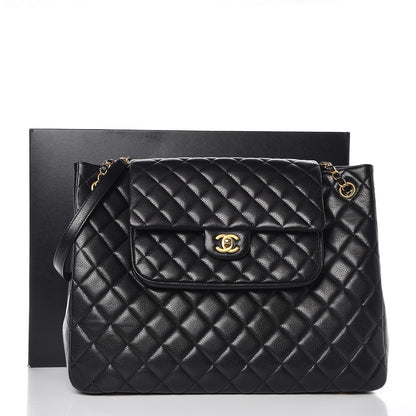 Chanel Caviar Quilted Flap Tote Black 8 of 8