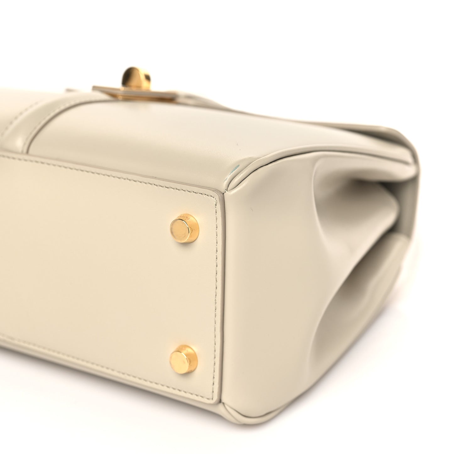 Satinated Calfskin Small 16 Top Handle Bag Beige