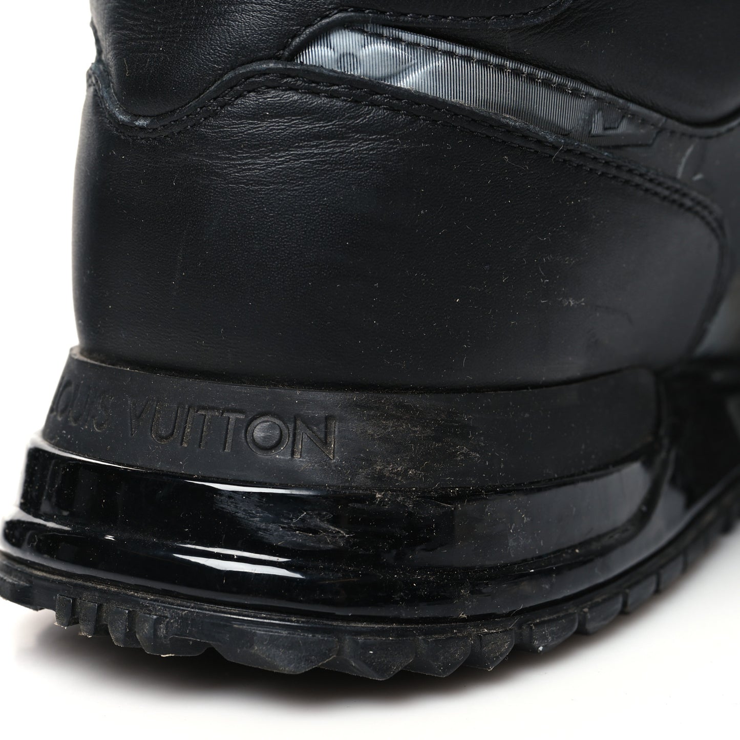 Iridescent Textile Monogram Calfskin Mens Run Away Sneakers 9 Black