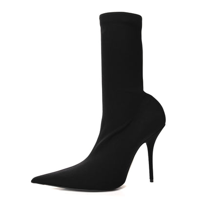 Balenciaga Jersey Crepe Round Toe Knife Booties 41 Black 1 of 7