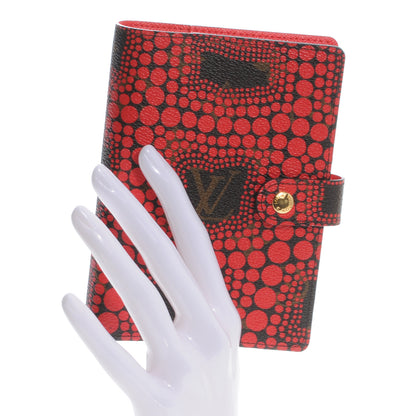 Louis Vuitton Monogram Kusama Town Small Ring Agenda Cover Red 2 of 7