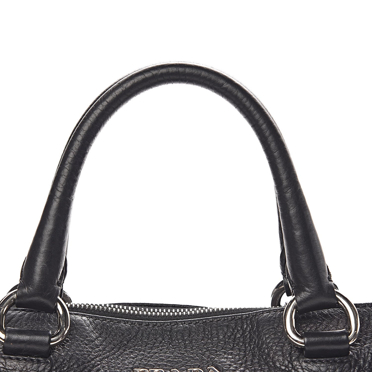 Prada Vitello Daino Shopping Satchel Black 12 of 13
