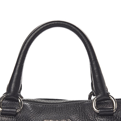Prada Vitello Daino Shopping Satchel Black 12 of 13