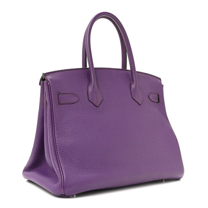 Hermes Taurillon Clemence Birkin 30 Ultraviolet 7 of 40