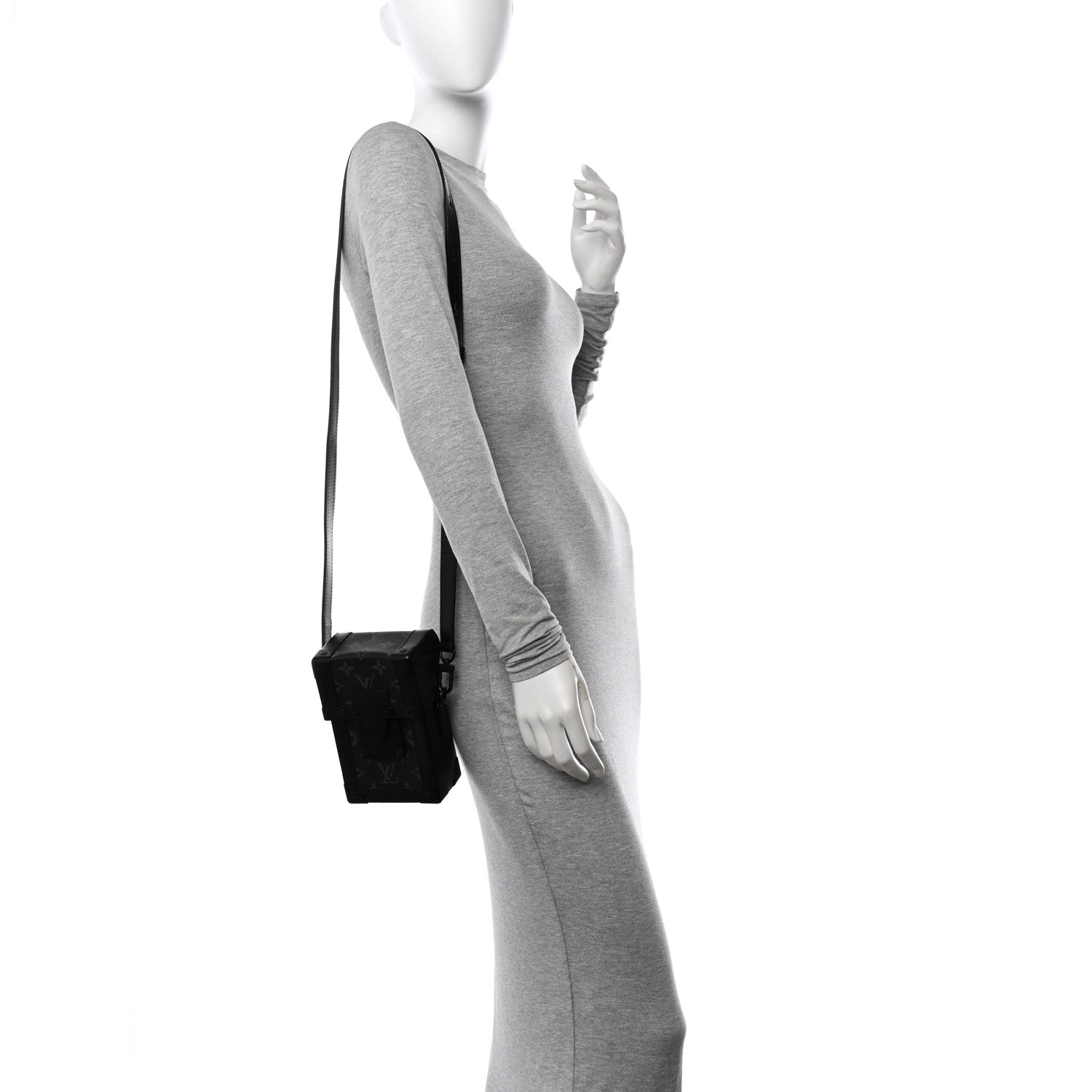 Louis Vuitton Monogram Eclipse Vertical Trunk Wearable Wallet Black 2 of 10