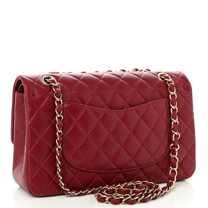 Chanel Lambskin Quilted Medium Double Flap Burgundy 3 of 10