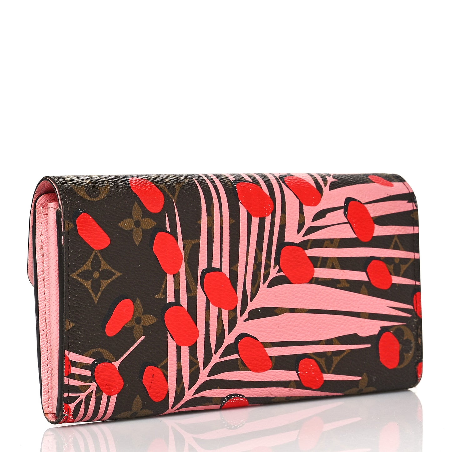 Monogram Jungle Dots Sarah Wallet Sugar Pink Poppy