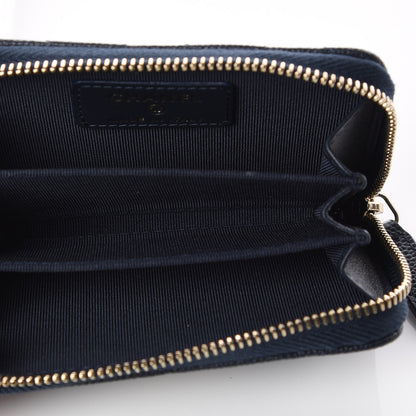 Chanel Caviar Quilted Zip Coin Purse Navy 5 of 8