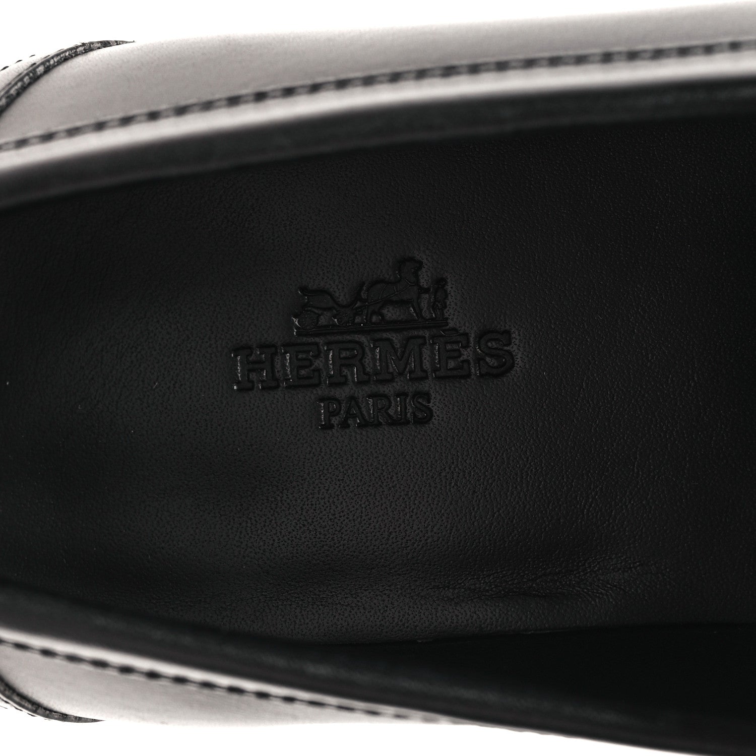 Hermes Calfskin Womens Hot Loafer 37 Black 8 of 9