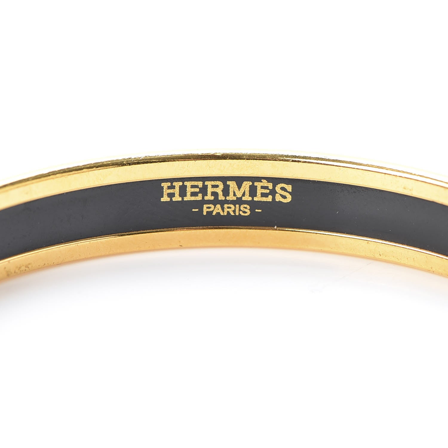 Hermes Enamel Printed Narrow Grand Apparat Bracelet 65 Black 3 of 4