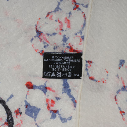 Chanel Cashmere Silk Camellia Scarf Ivory 6 of 6