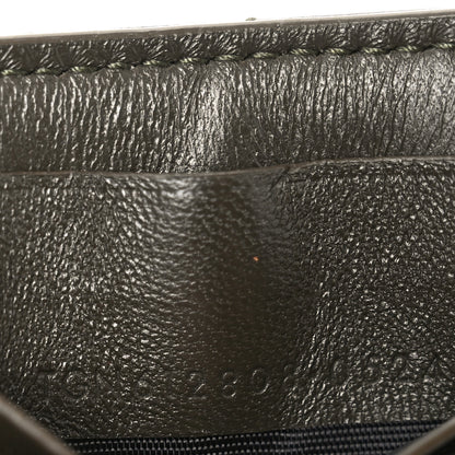 Saint Laurent Calfskin Matelasse Chevron Monogram Fragments Zippered Card Case Light Musk 7 of 8