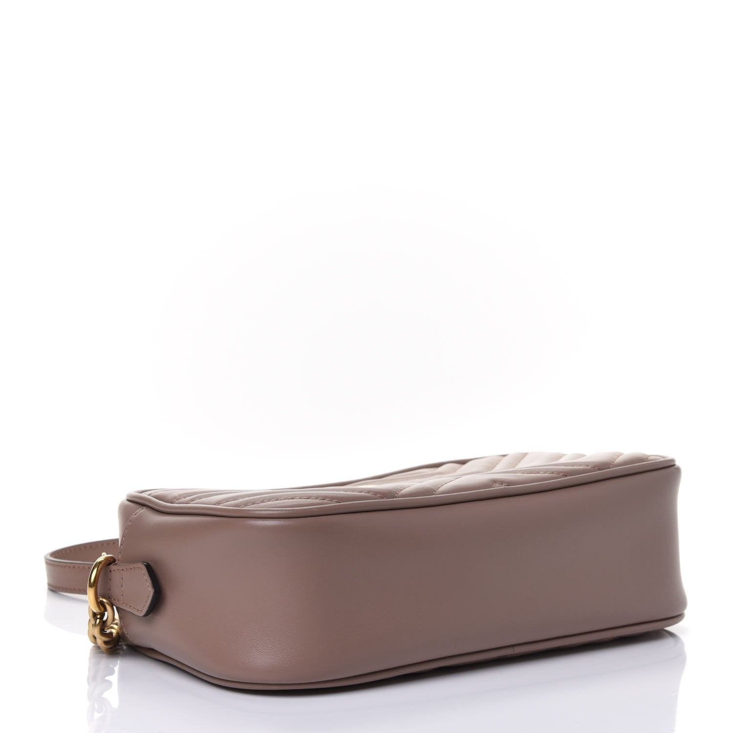 Gucci Calfskin Matelasse Small GG Marmont Chain Shoulder Bag Porcelain Rose 3 of 4