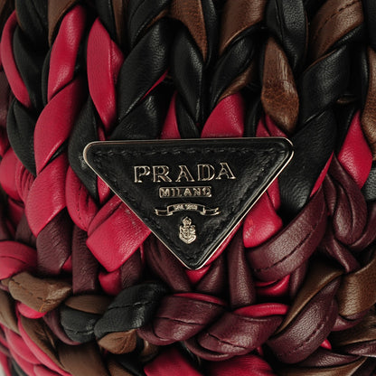 Prada Nappa Braided Tote Multicolor Amaranto 10 of 10