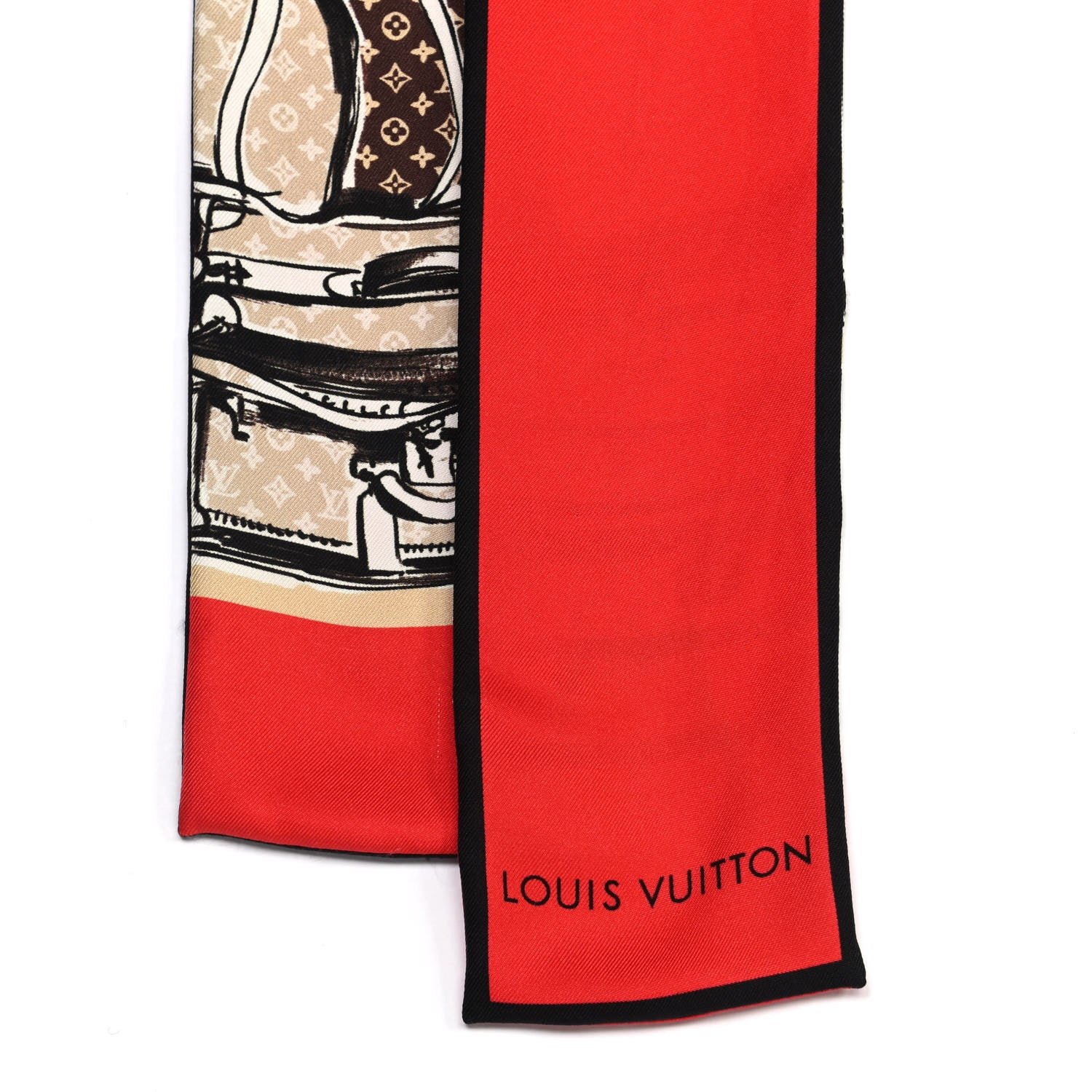 Louis Vuitton Silk Monogram Trunks Bandeau Brown 2 of 3