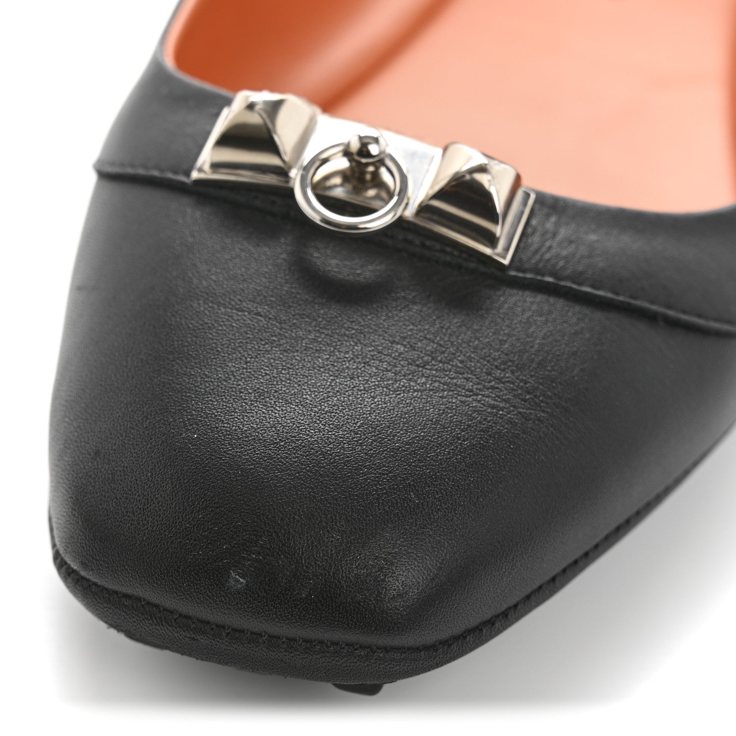 Hermes Calfskin Liberty Ballerina Flats 37 Black 12 of 13