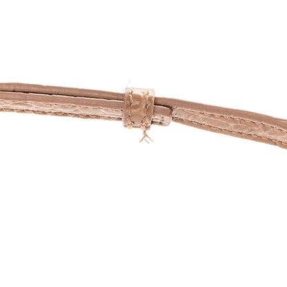 Balenciaga Shiny Calfskin Crocodile Embossed Hourglass Top Handle Bag XS Nude Beige 16 of 16