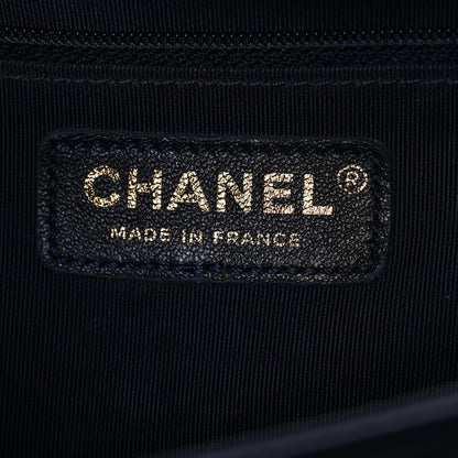 Chanel Lambskin Quilted New Medium Boy Flap Dark Navy Blue 6 of 11