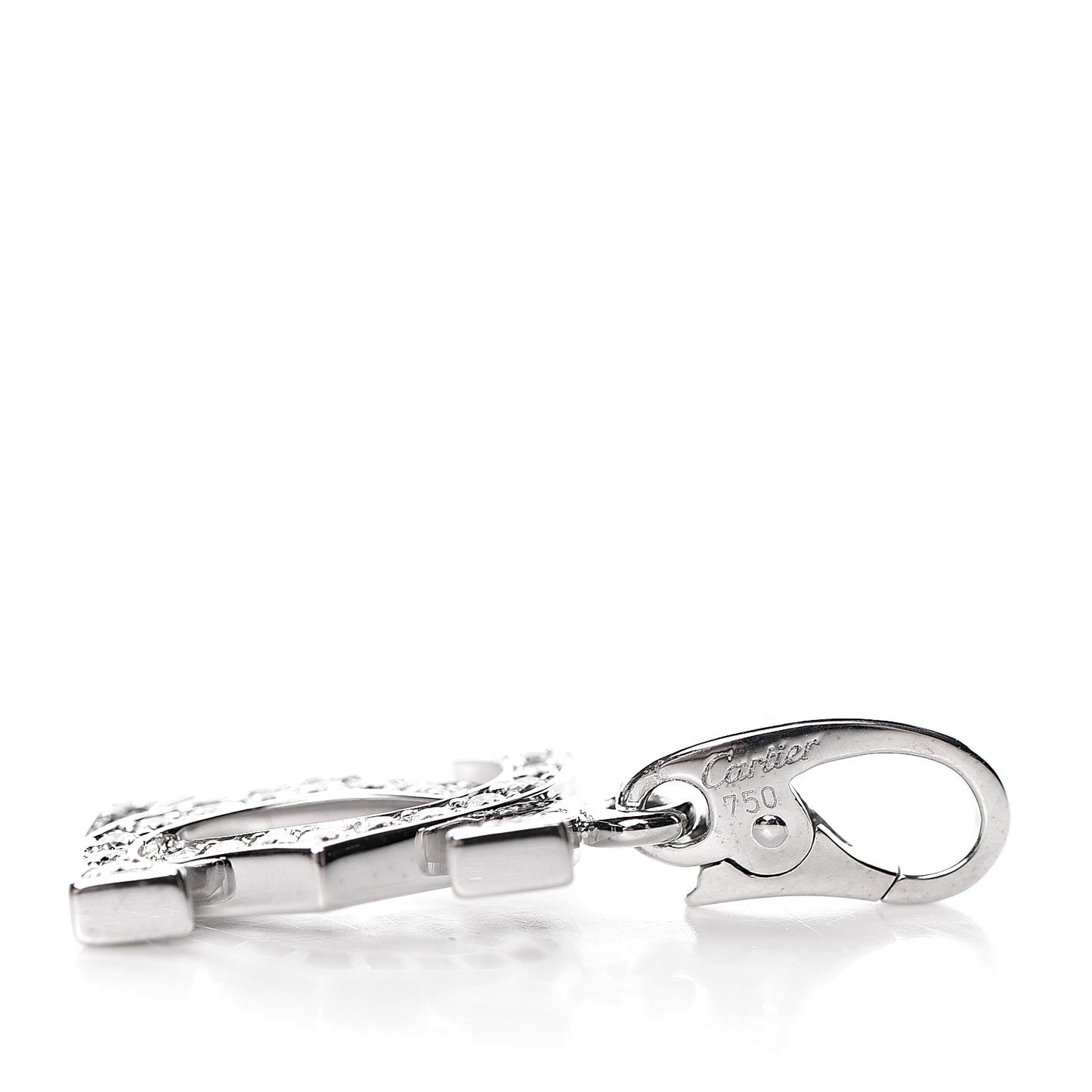 18K White Gold Diamond Logo Charm