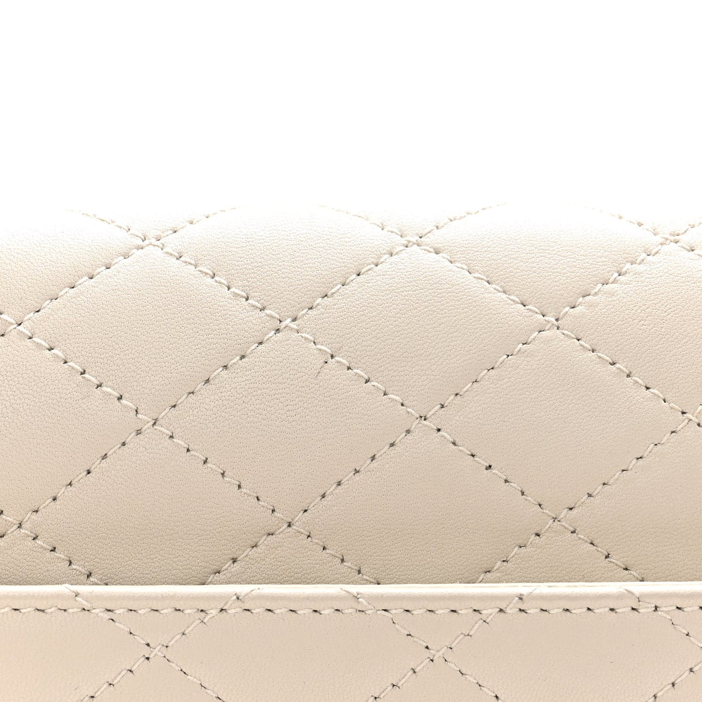 Lambskin Quilted Mini Gaby Satchel Blanc Vintage