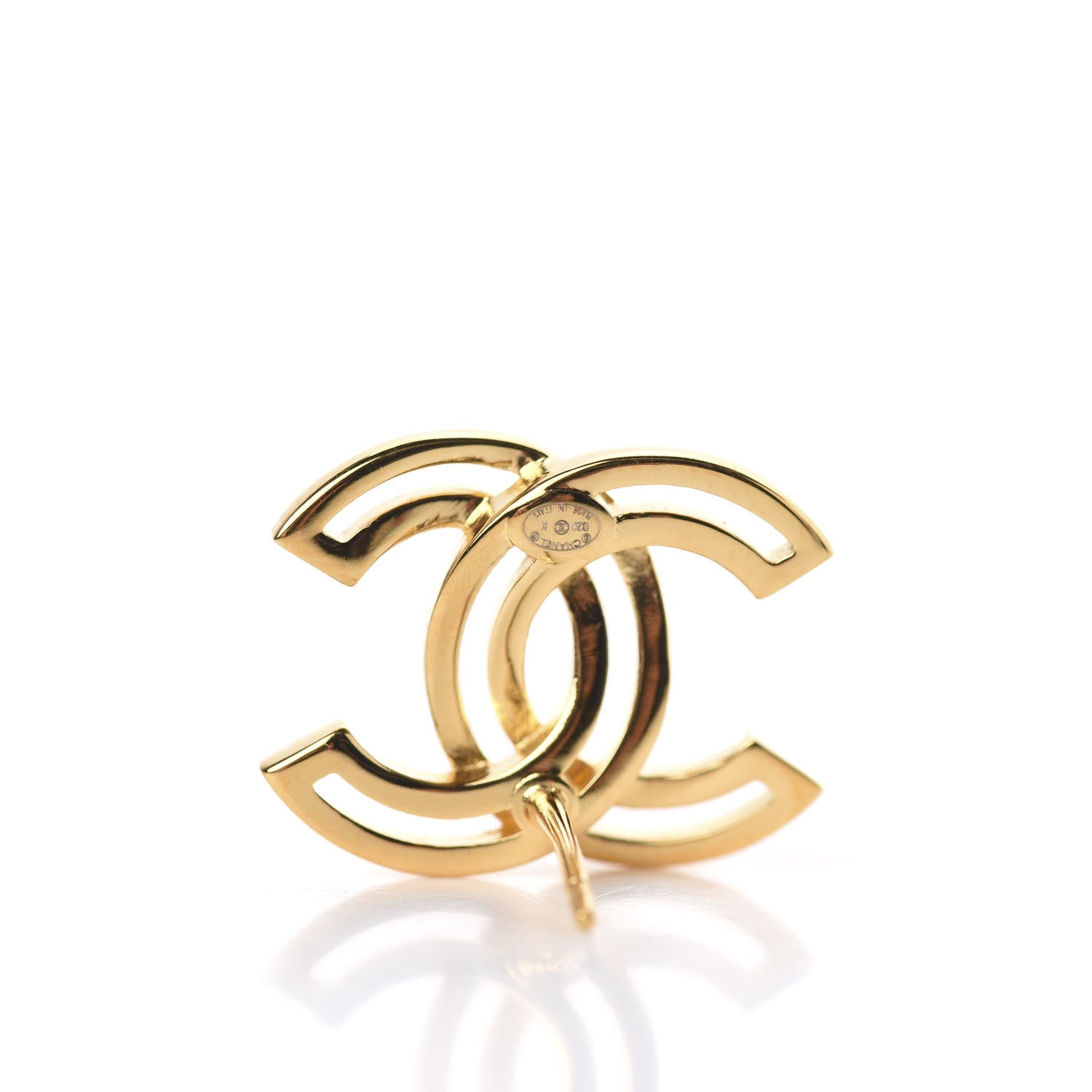 Chanel Metal Obazine CC Earrings Gold 4 of 5