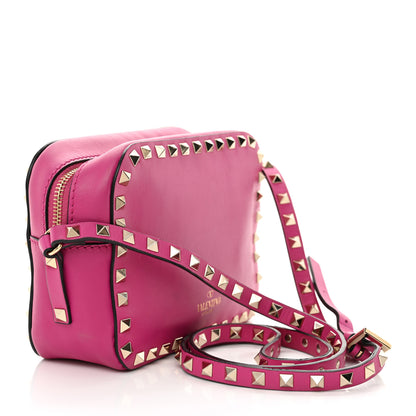 Valentino Garavani Calfskin Rockstud Camera Crossbody Bag Rose Violet 3 of 12