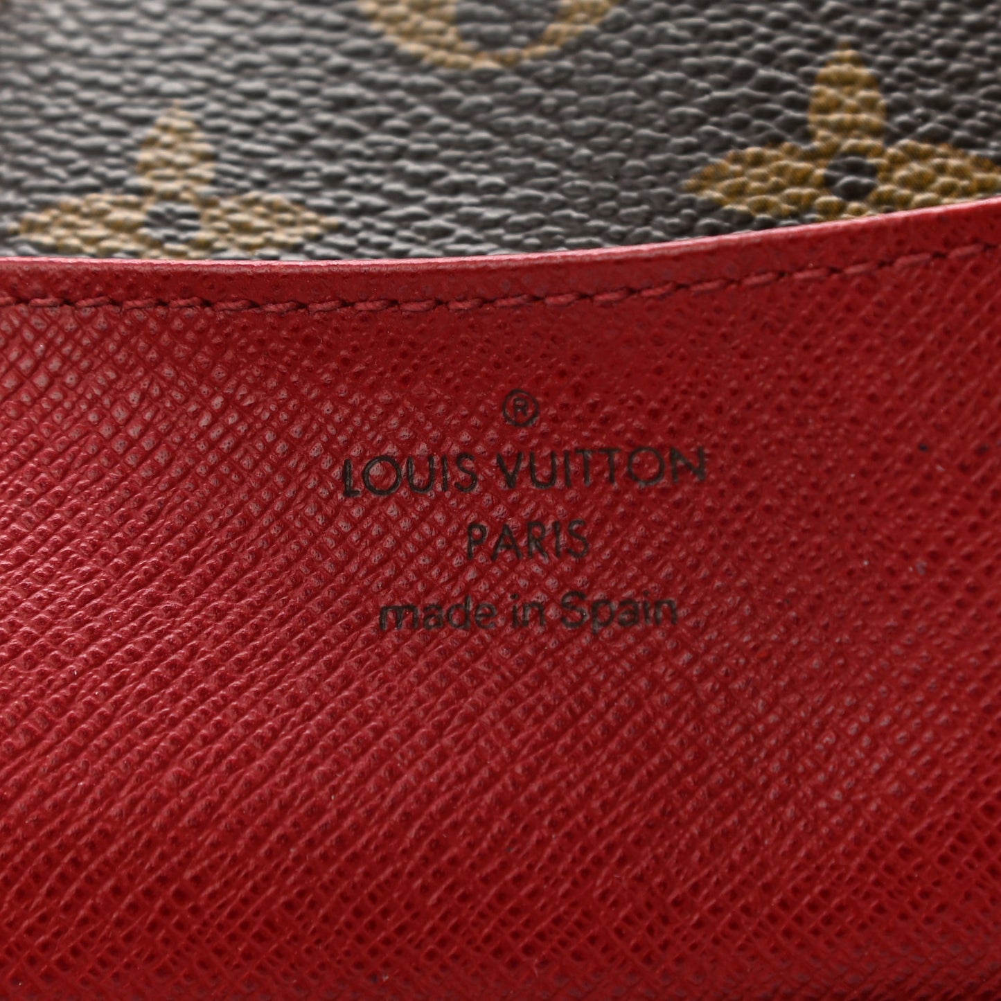 Monogram Emilie Wallet Red