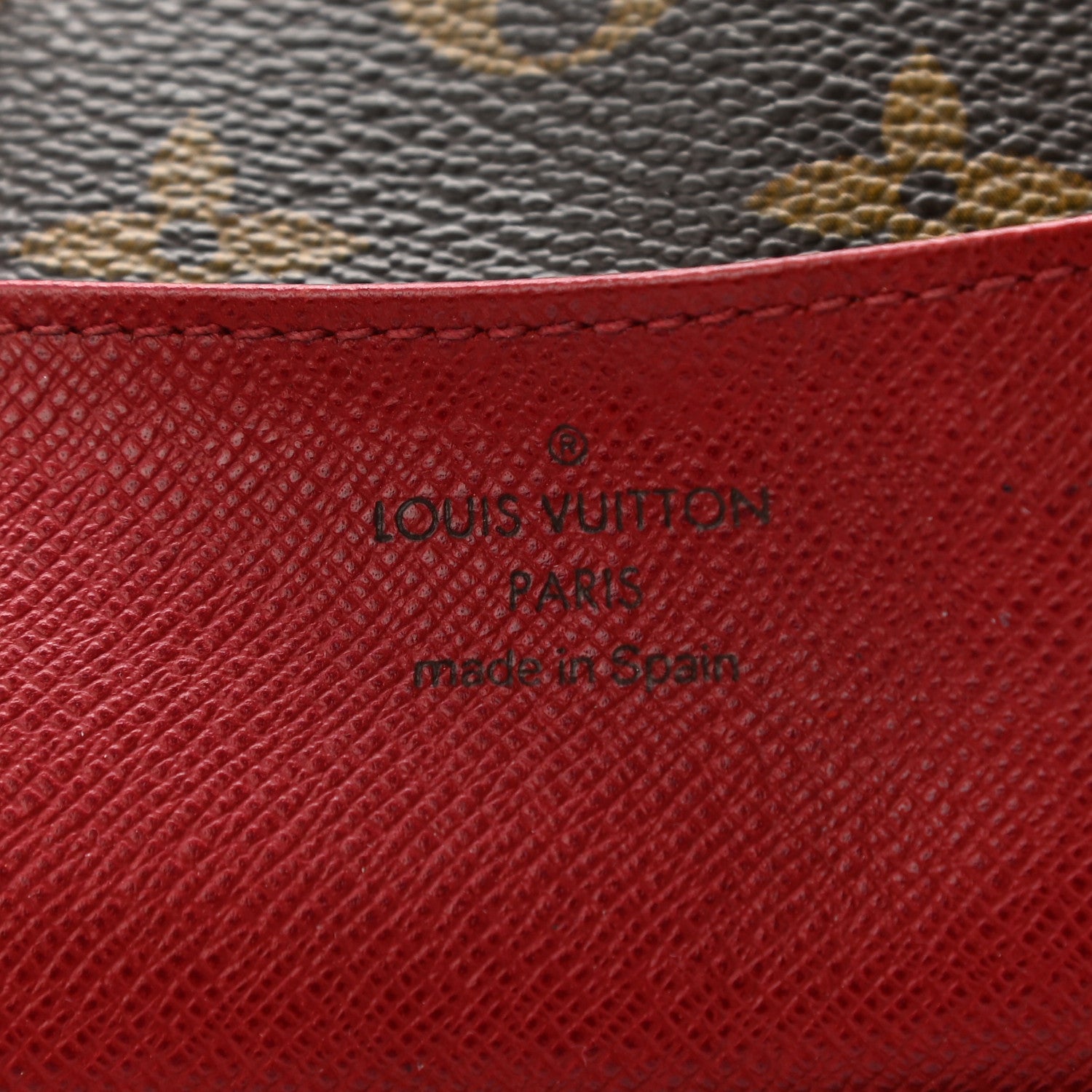 Louis Vuitton Monogram Emilie Wallet Red 7 of 17