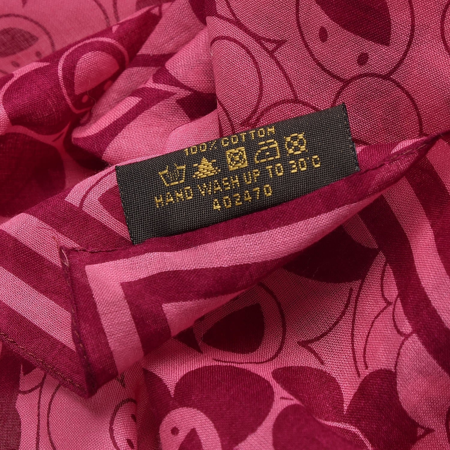 Louis Vuitton Cotton Takashi Murakami Cosmic Blossom Square Scarf Pink 5 of 5