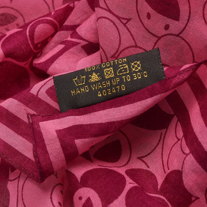 Louis Vuitton Cotton Takashi Murakami Cosmic Blossom Square Scarf Pink 5 of 5