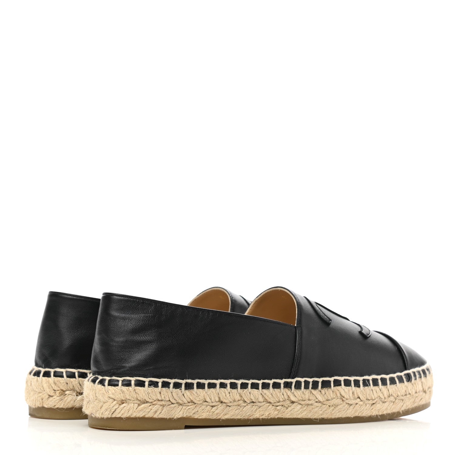 Chanel Lambskin CC Espadrilles 38 Black 4 of 9