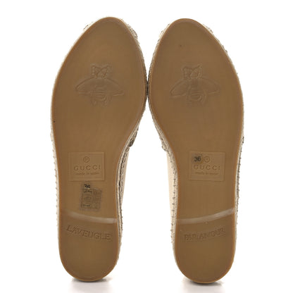 Gucci Canvas Logo Espadrilles 36 Greggio White 6 of 9