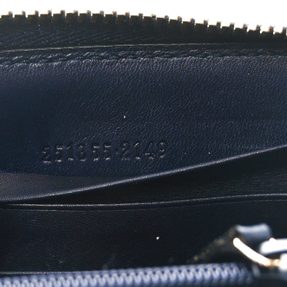 Gucci Calfskin Web Zip Around Wallet Navy 7 of 8