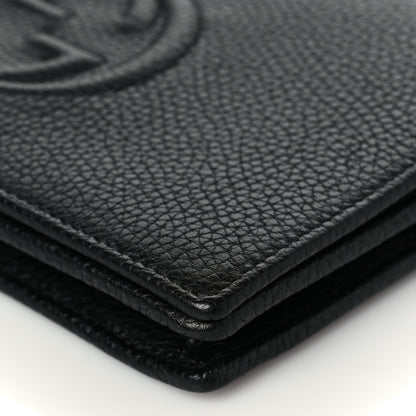 Gucci Pebbled Calfskin Soho Wallet on Chain Black 9 of 9
