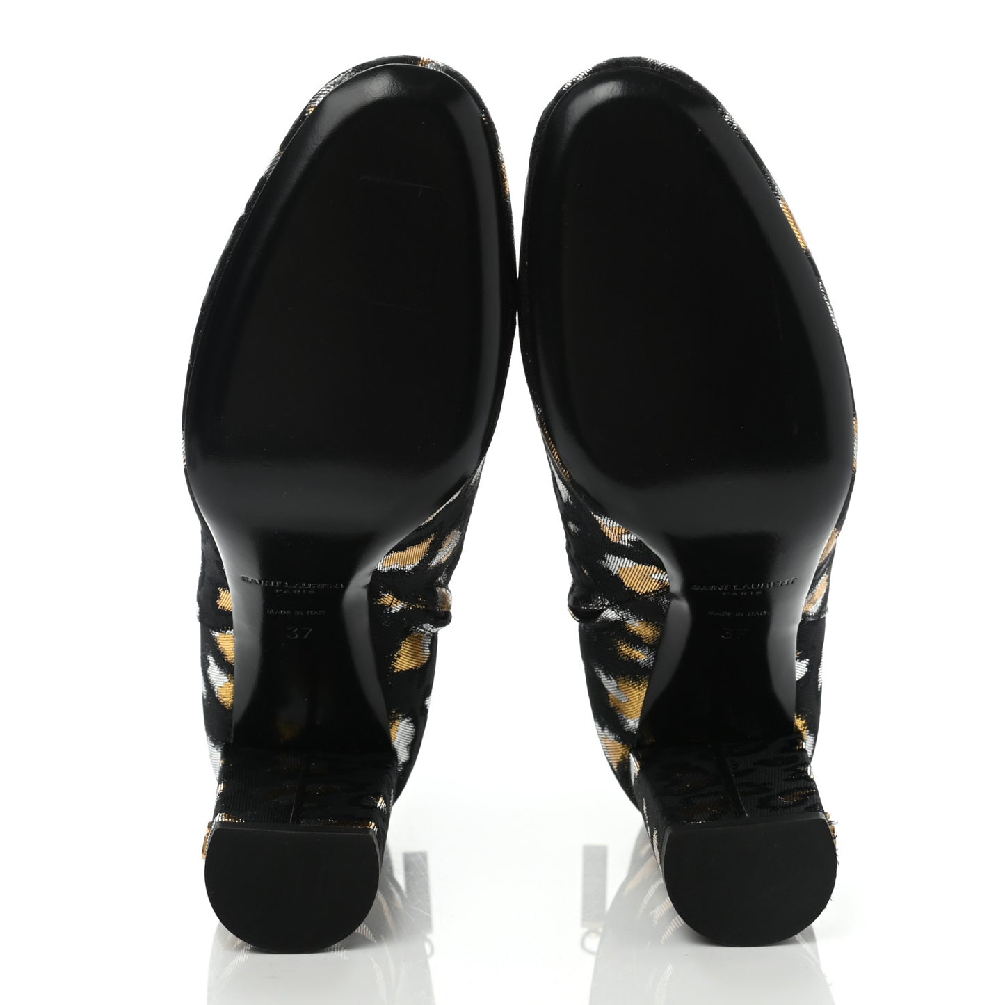 Jacquard Leopard Loulou Ankle Boots 37 Oro
