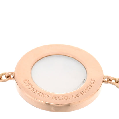 Tiffany 18K Rose Gold Mother of Pearl T Circle Bracelet 3 of 4