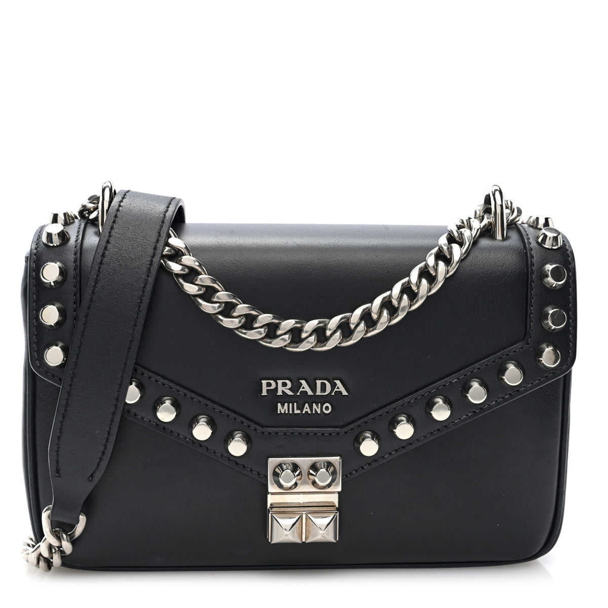 Saffiano Pattina Crossbody Bag Black