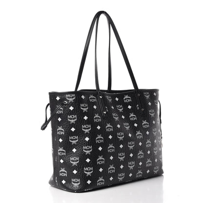 MCM Visetos Medium Reversible Shopper Tote Black 5 of 21