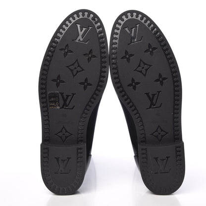 Louis Vuitton Rubber Embossed Monogram Drops High Rain Boots 39 Black 5 of 7