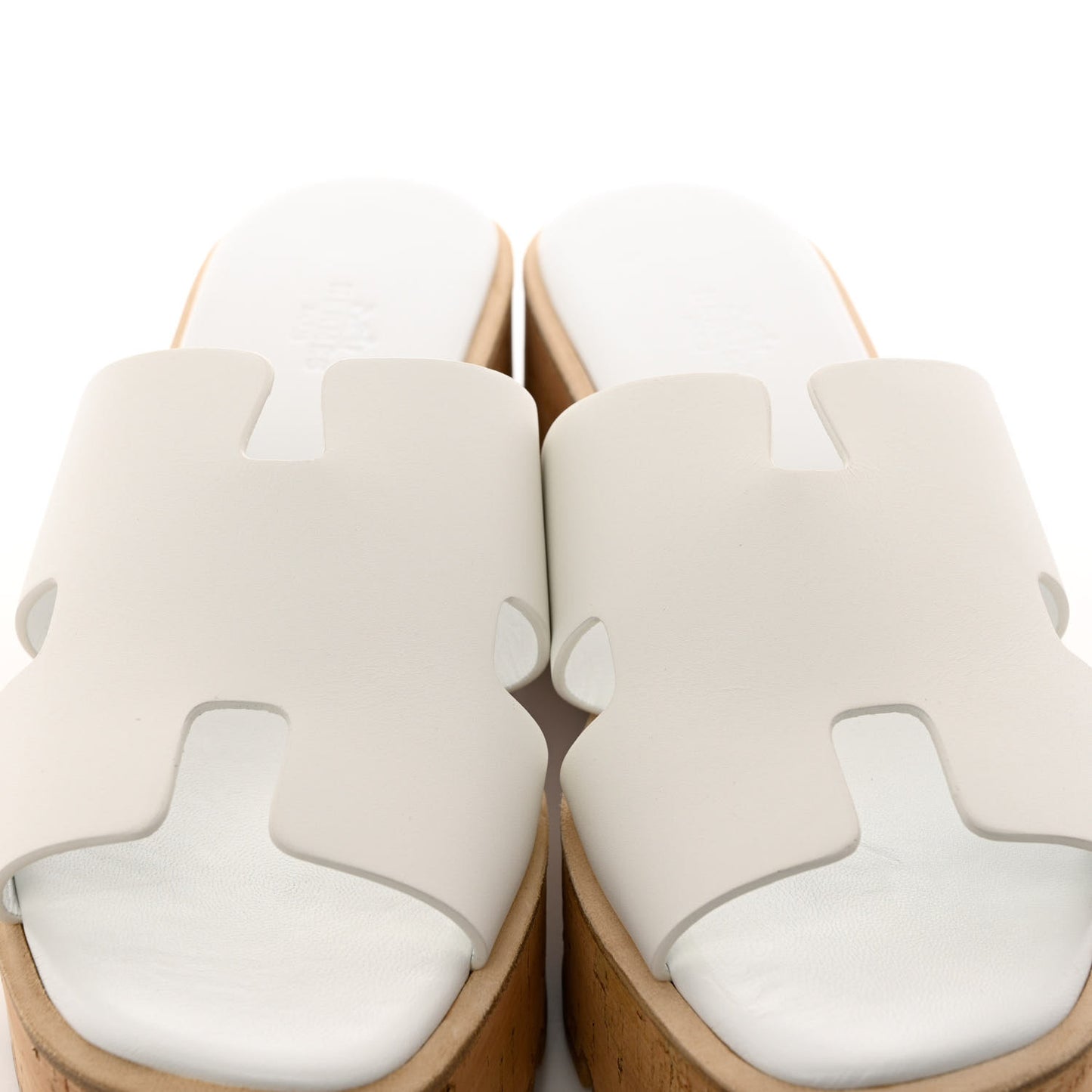 Calfskin Cork Eze 30 Sandals 39 White