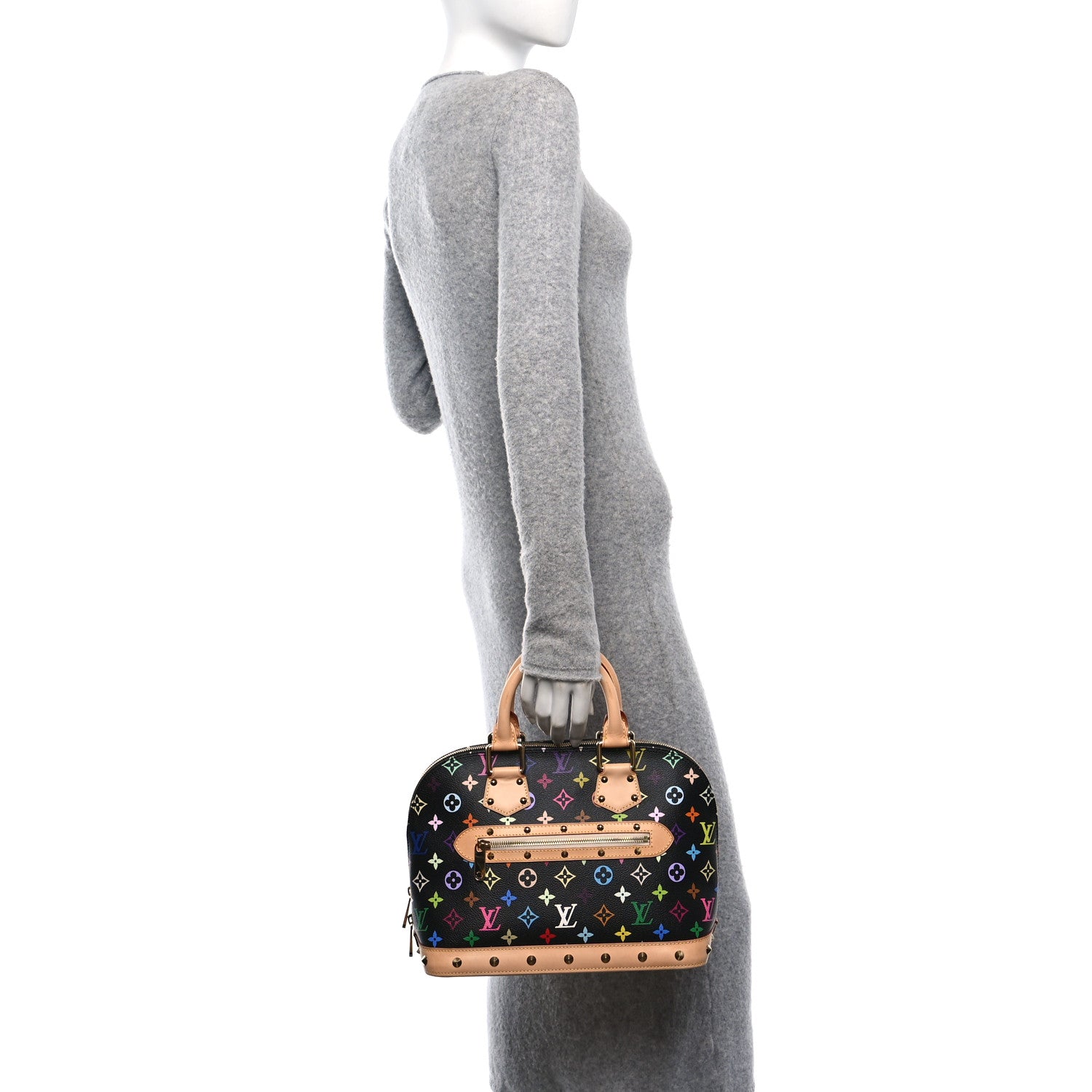 Louis Vuitton Monogram Multicolor Alma Black 3 of 10