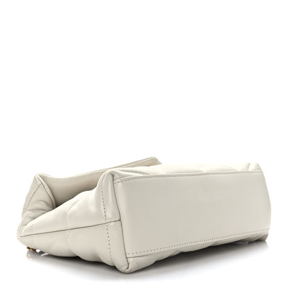Saint Laurent Lambskin Quilted Toy Loulou Puffer Monogram Chain Satchel Crema Soft 4 of 10