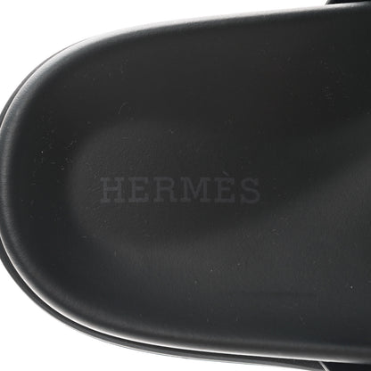 Hermes Calfskin Womens Chypre Sandals 36 Black 7 of 8