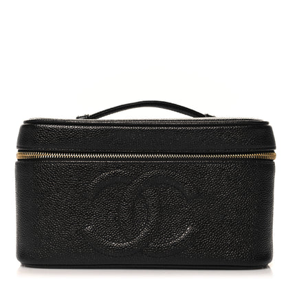 Chanel Caviar CC Vanity Cosmetic Case Black 1 of 10