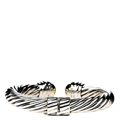 David Yurman Sterling Silver 14K Yellow Gold 10mm Cable Classics Bracelet 3 of 8
