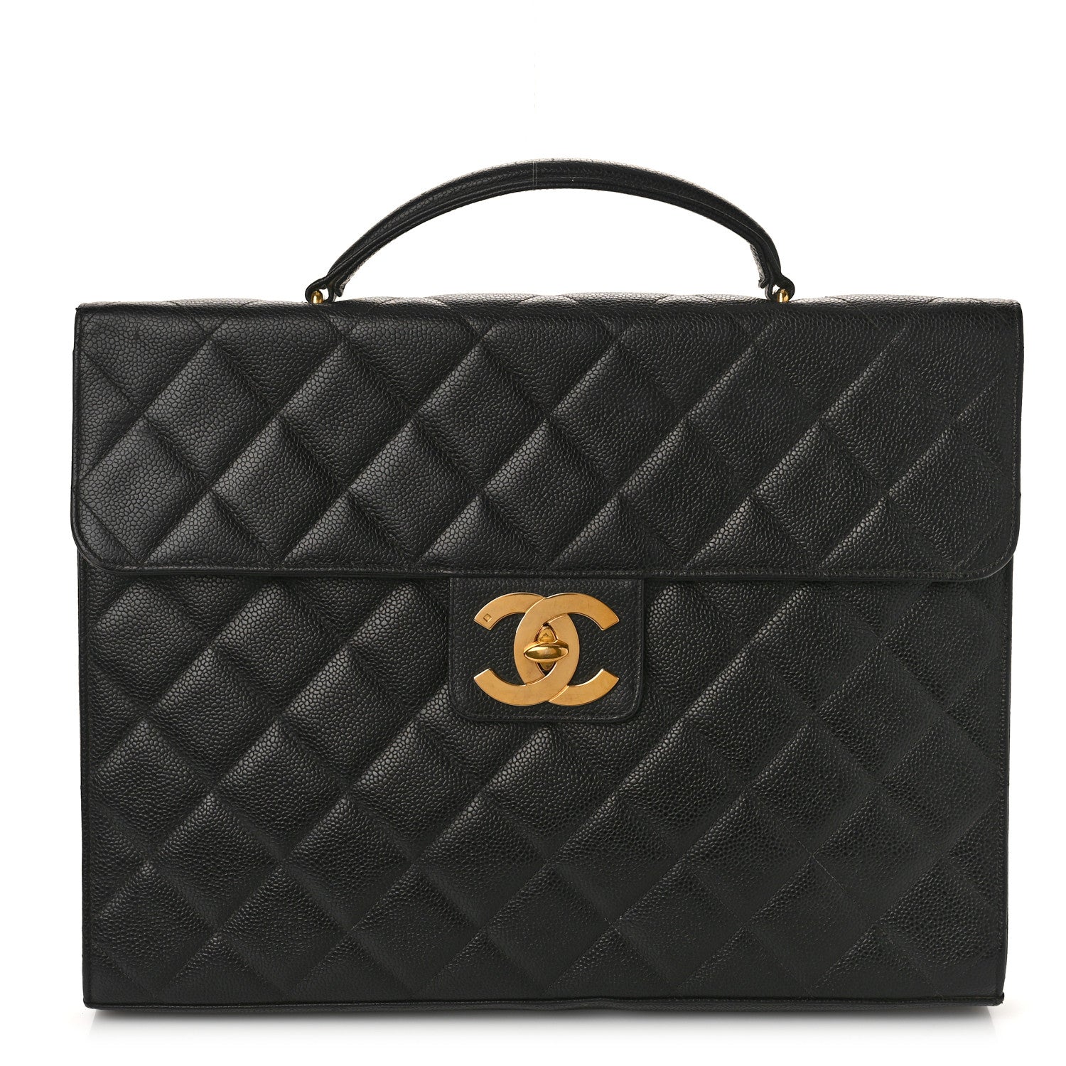 Chanel Caviar Quilted Briefcase Laptop Bag Black 1 of 9