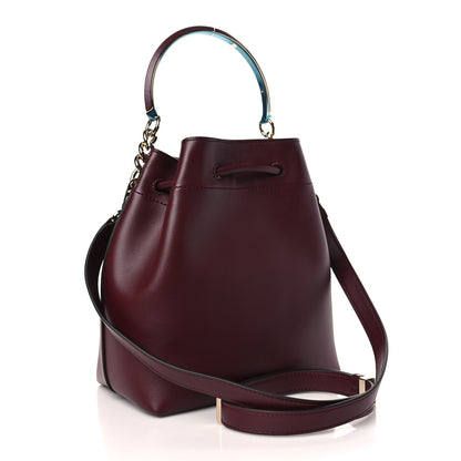 Jimmy Choo Calfskin Bon Bon Bucket Bag Burgundy 3 of 8