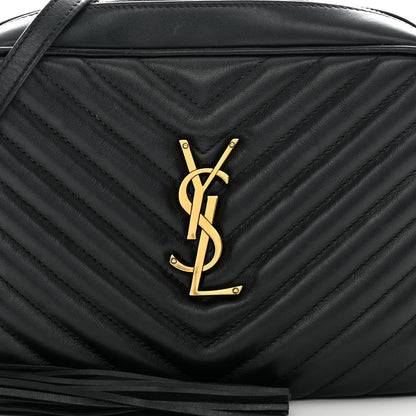 Saint Laurent Calfskin Matelasse Monogram Lou Camera Bag Black 8 of 17